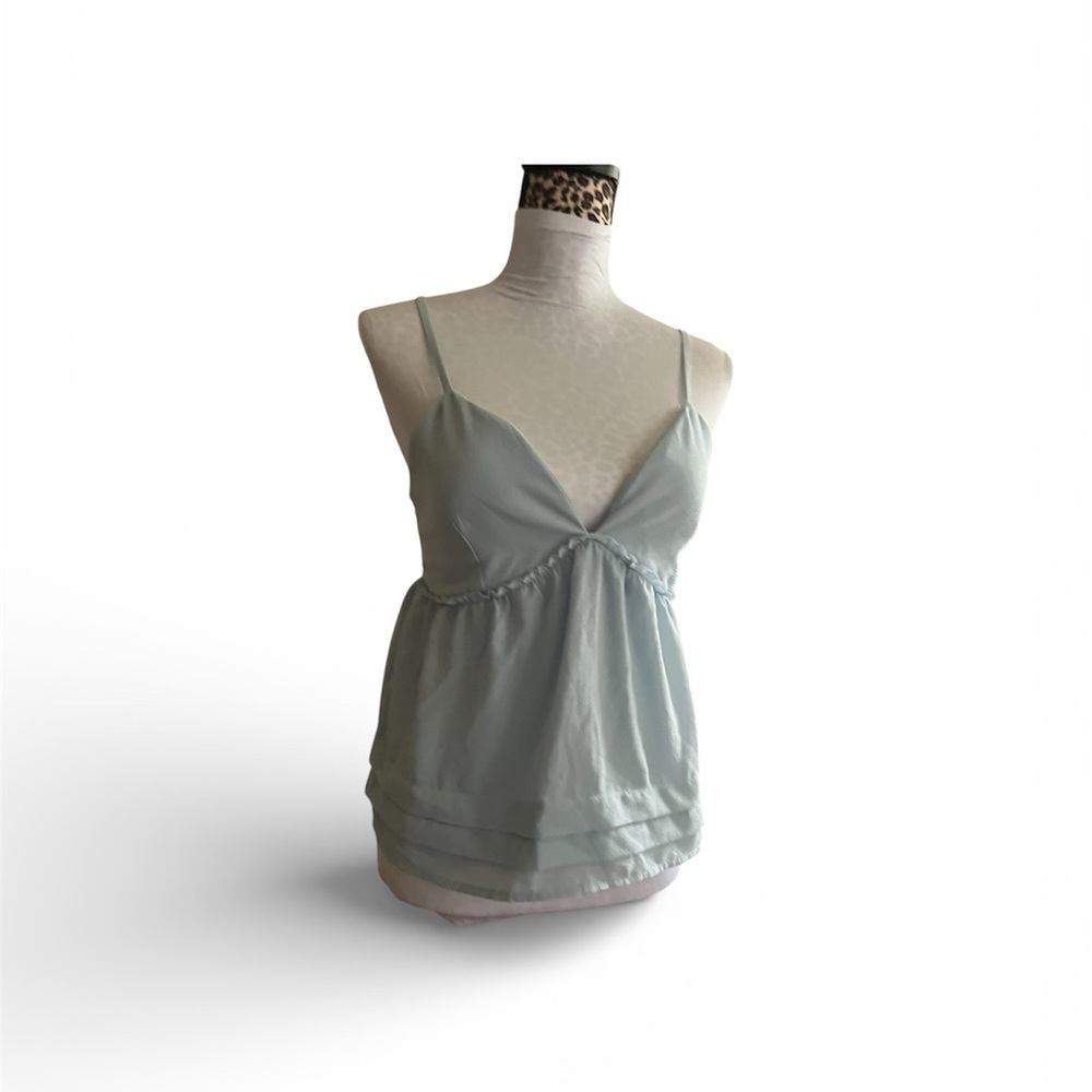 Almost Famous Sky Blue Smocked Top